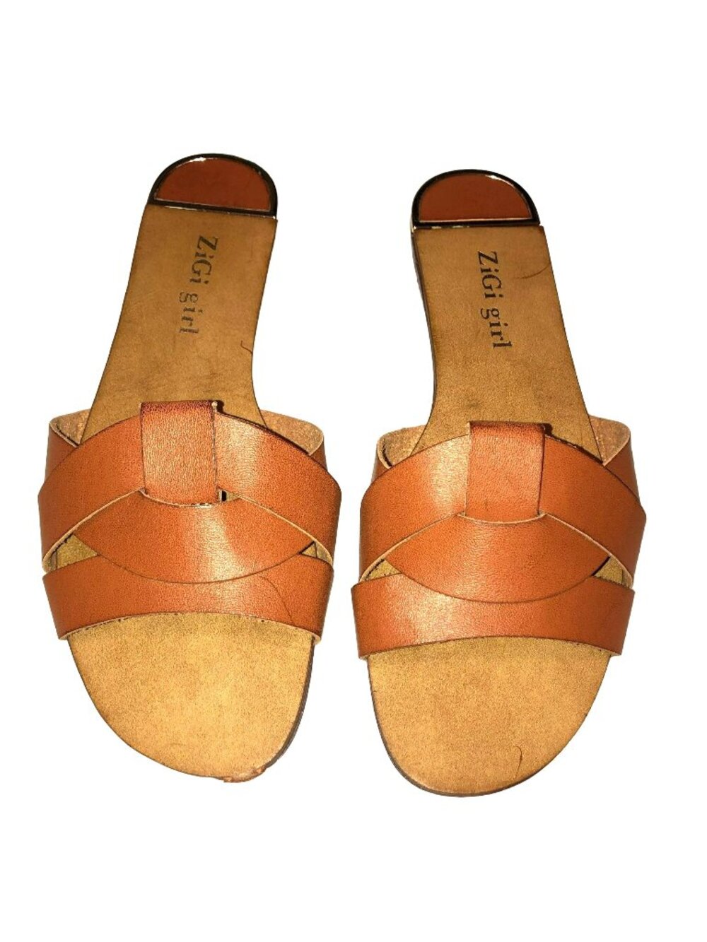NIB Zigi Girl Brown Leather Sandals Sz 7M Wynona in Chestnut Brown Summer Boho